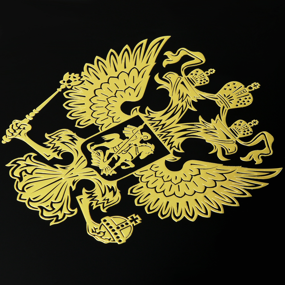 金色雙頭鷹鎳合金標(biāo)志徽章